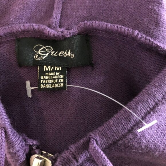 GUESS FULL ZIP LIGHT HOODIE SWEATER Md NEW WITHOUT TAG - Picture 8 of 8